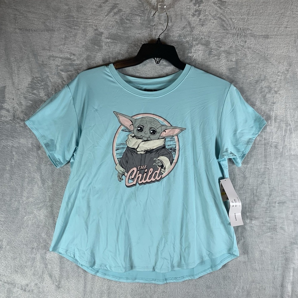 Disney Star‎ Wars Mandalorian Women's Top M The Child Pajamas PJs T Shirt Lounge